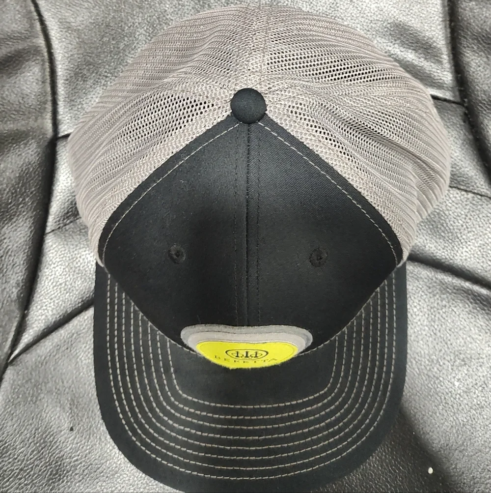 Beretta Trucker Hat/Cap Rich 112 Trckr - Circle Patch Blk/Yellow, Gray Mesh, OS
